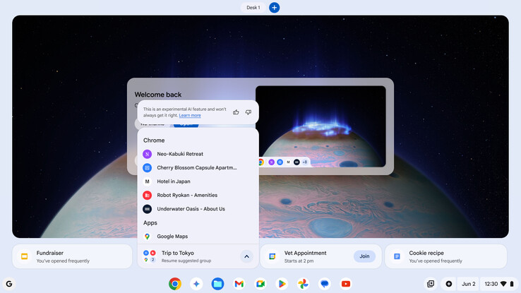 Tabs lassen sich in Gruppen organisieren (Bildquelle: Google)