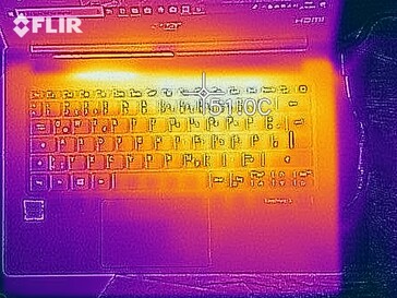 Wärmebildaufnahme unter Last - Unterseite