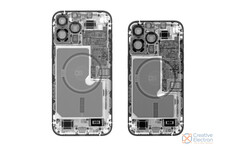 Das Apple iPhone 13 Pro setzt auf eine Vielzahl neuer Komponenten, um im Inneren Platz zu sparen. (Bild: Creative Electron / iFixit)