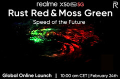 Realme X50 Pro kommt in zwei Farben: Rust Red und Moss Green.