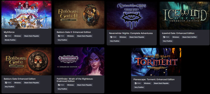 Alle im RPG Icons-Bundle enthaltenen Spiele (Bildquelle: Green Man Gaming)