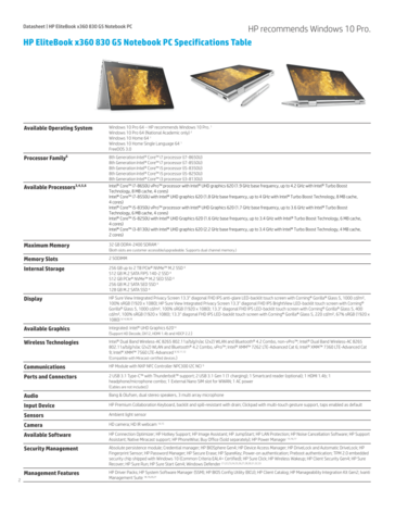 Technische Daten HP EliteBook x360 830 G5 (Quelle: HP)