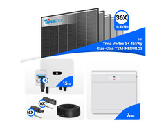 Solaranlage von Huawei mit Speicher und Glas-Glas-Modulen von Trina Solar (Bildquelle: Solarhandel24)