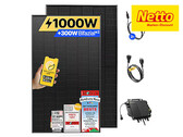 Netto bietet ein Balkonkraftwerk mit bifazialen Solarmodulen von Ja Solar und Growatt-Wechselrichter an