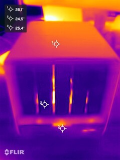 Minisforum N5 Pro beim Stresstest (Vorderseite)