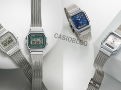 Von links nach rechts: Casio A158WEM-7, A158WEM-3, AQ-230EM-2A und AQ-230EM-7A. (Bildquelle: Casioblog)