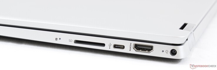 Rechts: SD-Kartenleser, USB 3.1 Typ-C Gen. 1, HDMI, Netzanschluss