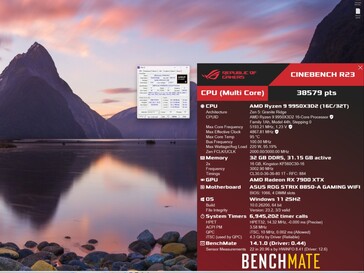 Cinebench R23 Multi-Core Benchmark-Ergebnisse für den AMD Ryzen 9 9950X3D2