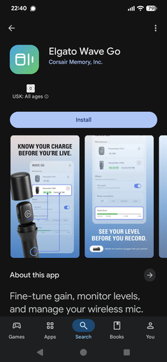 Die Wave Go App im Play Store