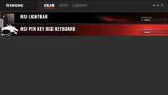 SSE3 erlaubt das Einstellen der Light Bar und der tastenindividuellen RGB-Beleuchtung. (Quelle: MSI)