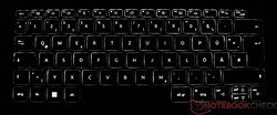 Tastatur beim Acer Swift Edge SFE16 (beleuchtet)