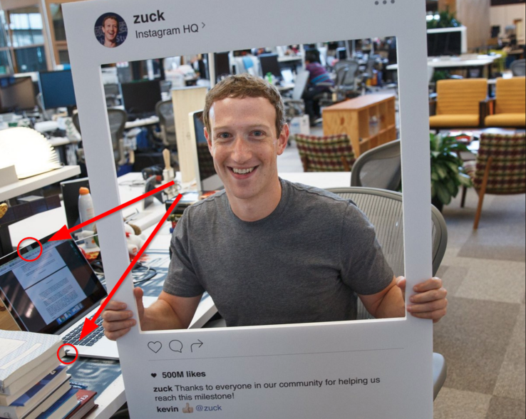 Selbst Mark Zuckerberg klebt bei seinem Macbook die Webcam und das Mikrofon ab.