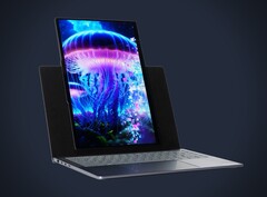 Lenovo hat ein Notebook entwickelt, dessen Display ins Hochformat gedreht werden kann. (Bildquelle: Evan Blass, bearbeitet)