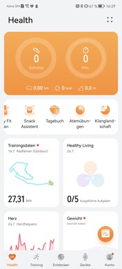Die Health-App gibt einen Überblick über die gesammelten Daten.
