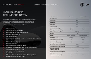 Technische Daten und Specs MG IM5.