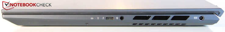 Rechts: USB-C (mit Thunderbolt 3 und Ladefunktion), Audioklinke, Strom