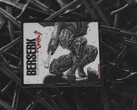 Glas-Gaming-Mauspad WALLHACK SP-005 Berserk mit einer Schwarz-Weiß-Illustration von Guts in seiner Berserker-Rüstung mit roten Akzenten.