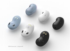 Die Galaxy Buds Bean In-Ear-Ohrhörer von Samsung sehen aus wie ne Bohne und haben die Modellnummer SM-R180.