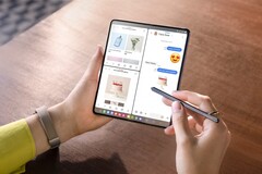 Das Samsung Galaxy Z Fold5 setzt auf dasselbe Bildschirmformat wie das Fold4. (Bild: Samsung)