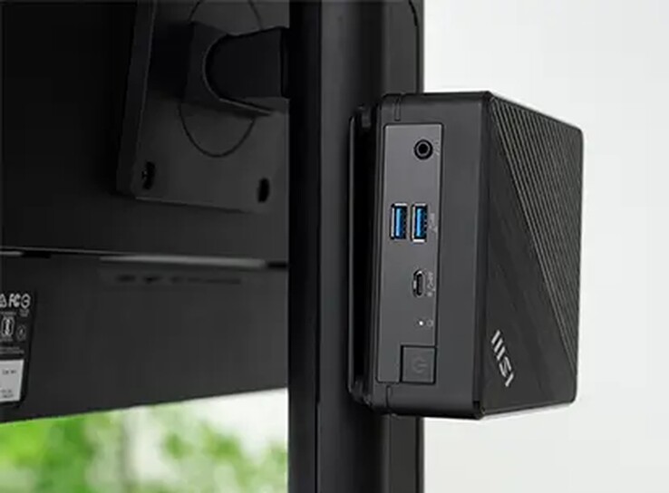 Der MSI Cubi 5 1M kann hinter einem Monitor montiert werden.