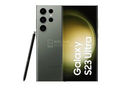 Das Samsung Galaxy S23 Ultra soll in zumindest vier Farben auf den Markt kommen, inklusive Grün, Gold, Pink und Schwarz. (Bild: NieuweMobiel)
