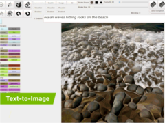 Eine Wortgruppe genügt und die AI der Nvidia GauGAN2 Beta kreiert daraus ein recht überzeugendes Foto. (Bild: Nvidia Research)