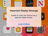 Apple warnt auf der iPhone 11-Serie wenn ein nicht Original-Apple-Display eingebaut wurde.