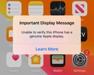 Apple warnt auf der iPhone 11-Serie wenn ein nicht Original-Apple-Display eingebaut wurde.