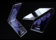 Das faltbare Klapphandy Galaxy Z Flip wird mit Ultra-Thin-Glas überzogen in den Farben Schwarz und Violett zu haben sein.
