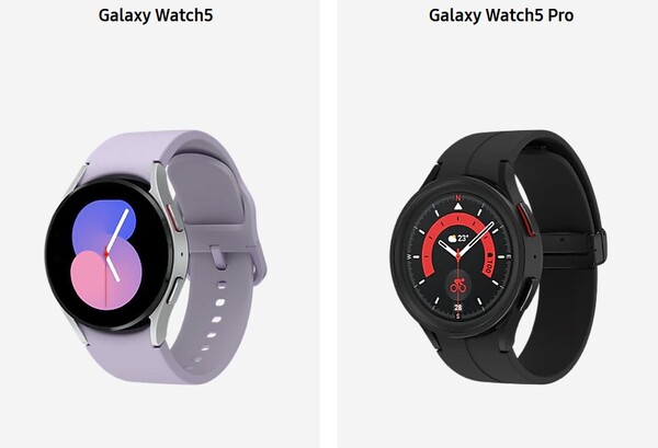 Samsung Galaxy Watch5 (links) und Galaxy Watch5 Pro (rechts)