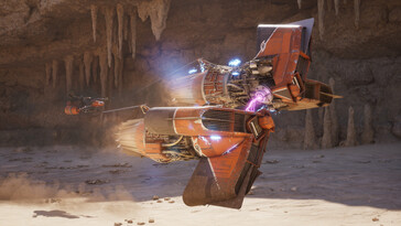 Im Bild: Ein Gameplay-Screenshot aus Star Wars: Galactic Racer.