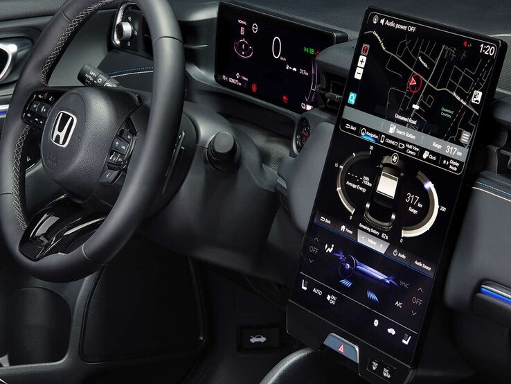 Im Innenraum setzt Honda auf zwei große Displays.