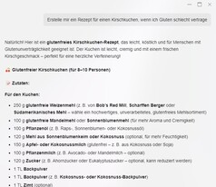 Die Erstellung eines etwas schwafeligen Rezepts dauerte 2:30 Minuten