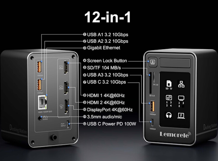 Vorne und hinten gibt es Anschlüsse