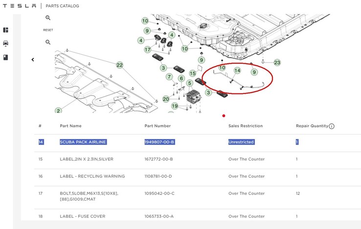 Die Scuba-Baugruppe versorgt den Akkupack im Wade-Modus mit Druckluft (Bild: Tesla)