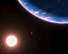 Eine künstlerische Illustration zeigt einen Exoplaneten und einen Stern