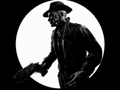 Schwarz-Weiß-Bild von Nick Valentine aus Fallout 4