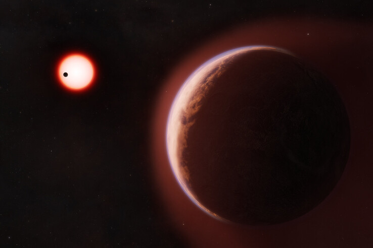 Illustrative Darstellung des Exoplaneten LHS 1140 b.