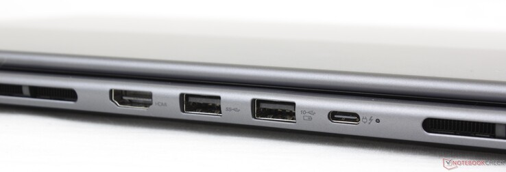 Hinten: HDMI, 2x USB-A 3.2 Gen 1, Thunderbolt 4 mit DisplayPort + Power Delivery