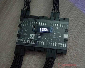 125 Watt unter Last ist deutlich mehr als die 115 Watt der Herstellerspezifikation