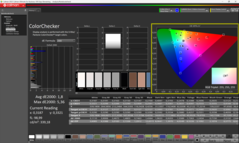 Calman Colorchecker - unkalibriert mit eingestelltem Weißpunkt