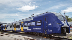 Ein Mireo Plus H der Heidekrautbahn auf dem Testgelände von Siemens. (Bild: Siemens Mobility)