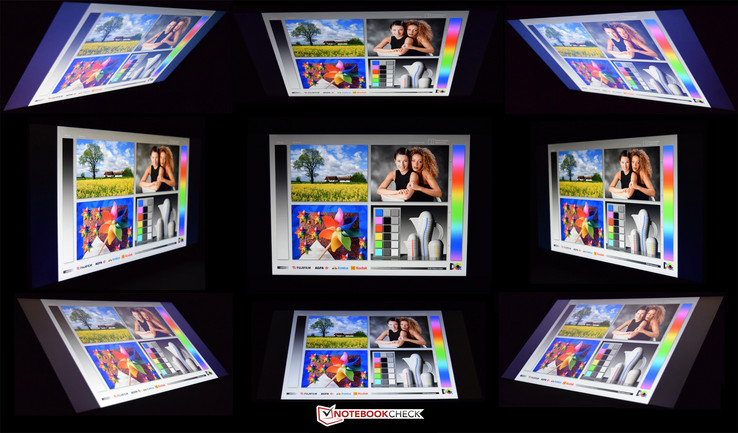 Die Blickwinkel des Fujitsu Lifebook A557.