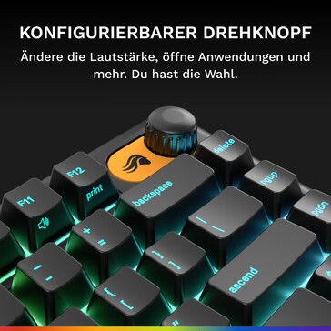 Ein Drehregler ist vorhanden (Bildquelle: Glorious)