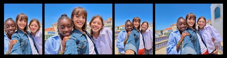 Der quadratische Sensor der Frontkamera des Apple iPhone 17 kann Fotos im Hoch- und im Querformat aufnehmen, ohne das Smartphone zu drehen.