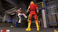Ein Crossover zwischen WWE 2K26 und Street Fighter.