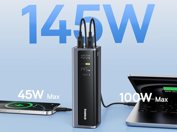Die Baseus EnerGeek GR12 Powerbank kann zwei Laptops gleichzeitig laden