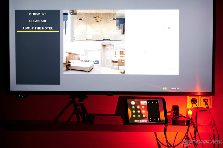 Courtyard Szczecin: Alles ist eingerichtet, doch der HDMI-Eingang ist nicht zugänglich. (Foto: Andreas Sebayang/Notebookcheck.com)