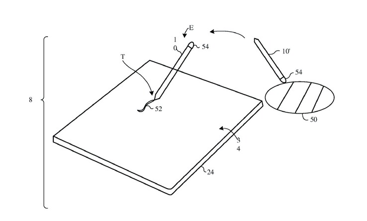 Der Apple Pencil der nächsten Generation könnte Farben aus der echten Welt aufnehmen und anschließend digital nutzen. (Bild: Apple / USPTO)