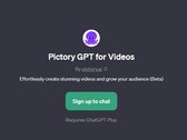 Pictory GPT for Video ist jetzt für ChatGPT Plus verfügbar (Bild: selbsterstellter Screenshot).